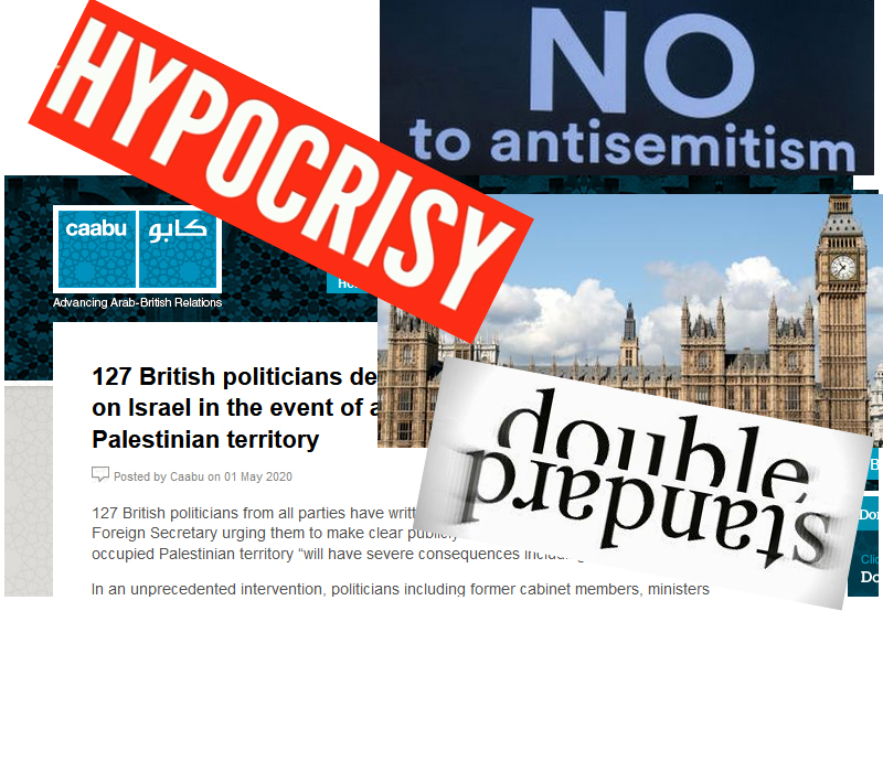 CAABU hypocrisy antisemitism