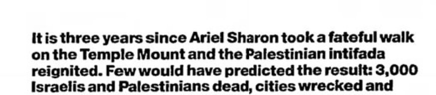 Jerusalem attacks, blaming Sharon