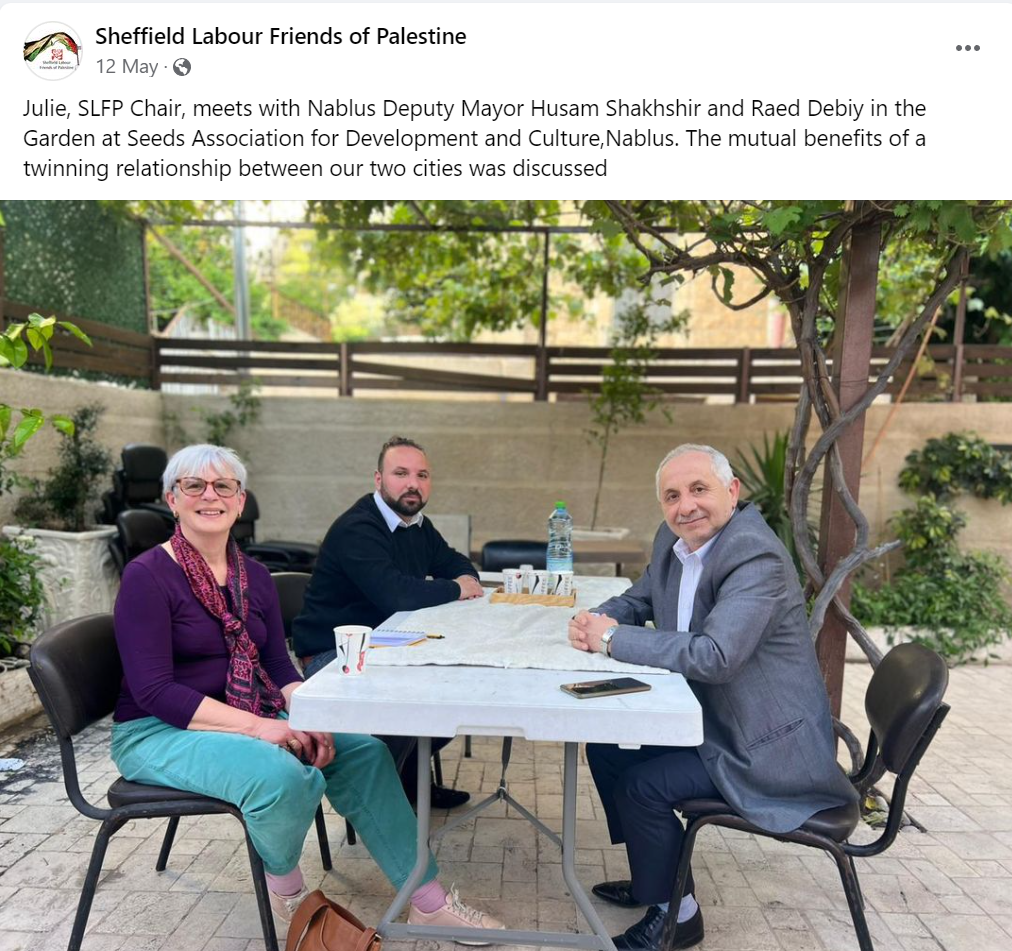 Seeds for Development and Culture and sheffield labour friends of palestine