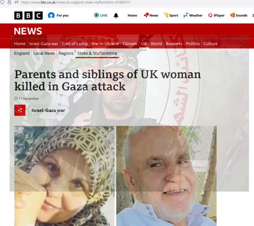 Hamas hiding behind every BBC article