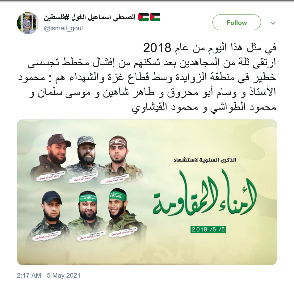 Ismail Al Ghoul remembering hamas fighters