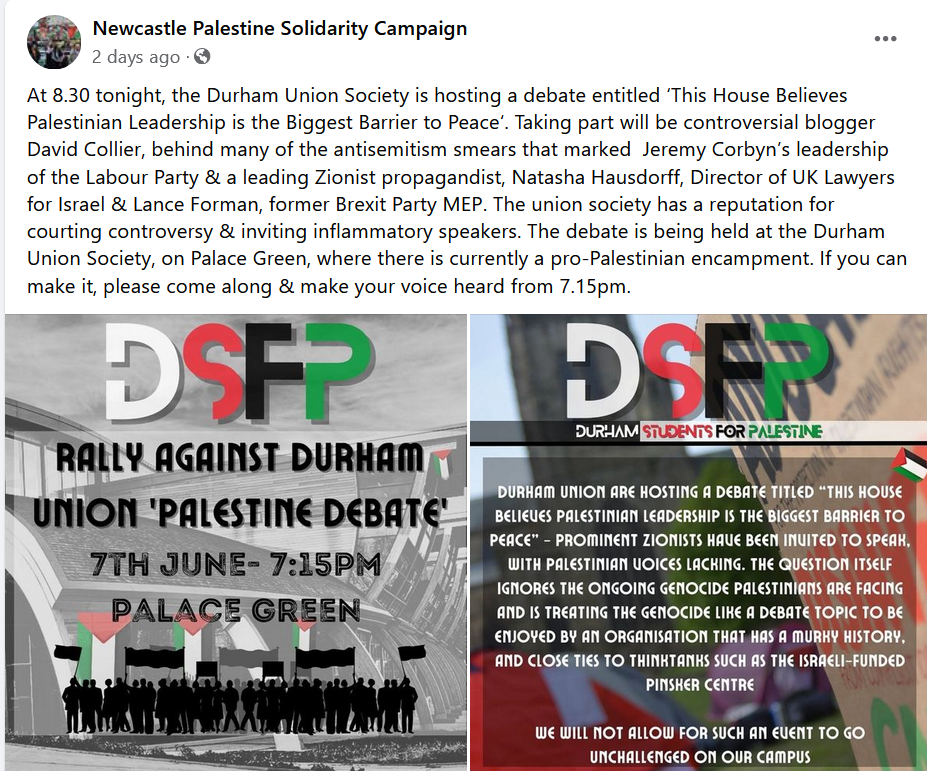 durham university PSC Newcastle call to arms