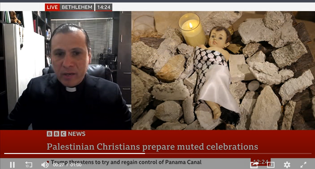 BBC news bias. - Jesus as a Gazan baby in rubble